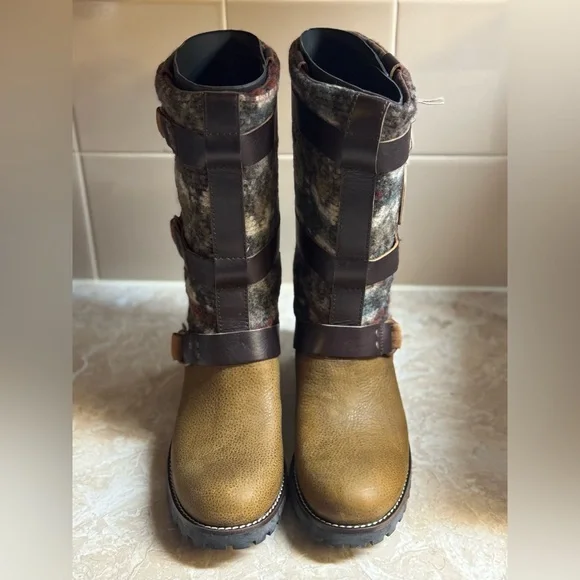 Woolrich Rio Grande Brown Sugar Blanket Wool Boots US 9 New in Box - Picture 2 of 8